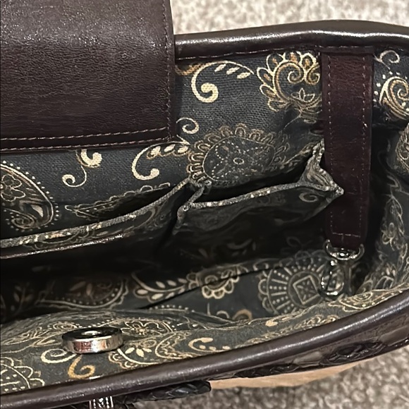 Brighton Woven Wicker Straw & Leather Shoulder Bag Crossbody Purse w/ Dust Bag - Picture 8 of 13